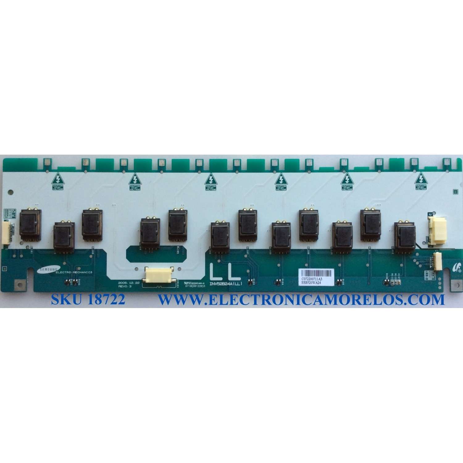 BACKLIGHT / SAMSUNG INV52B24ALL / INV52B24A (LL) / SSB520WA24 / REV0.3 / PANEL LTA520HA03 / MODELOS LNT5265FX/XAA / LNT5265F